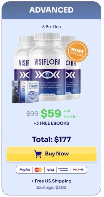 Three bottle value pack offering extended eye support supply with bonus savings and free shipping