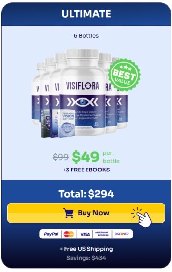 Six bottle ultimate package for long-term vision support with maximum savings and free shipping offer